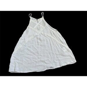 Altar d State Lace Mesh White High Neck Tank Top Medium Boho Beach Hippie Vacati